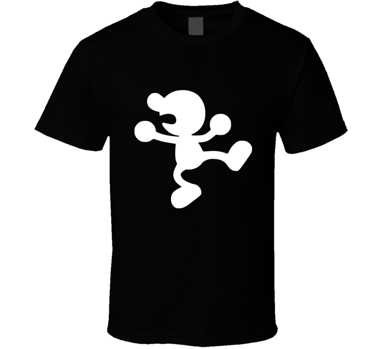 Mr. Game And Watch Nintendo Video Game T Shirt - Black Mr. Game And Watch Nintendo Video Game T Shirt - Black