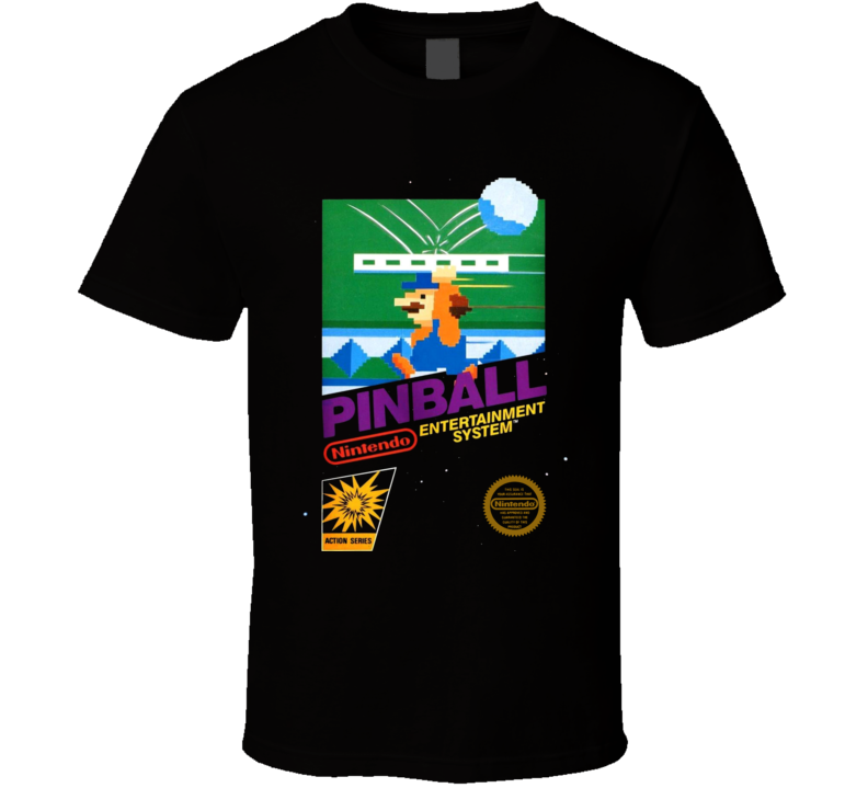 Pinball Nes Classic Black Box Video Game T Shirt Pinball Nes Classic Black Box Video Game T Shirt