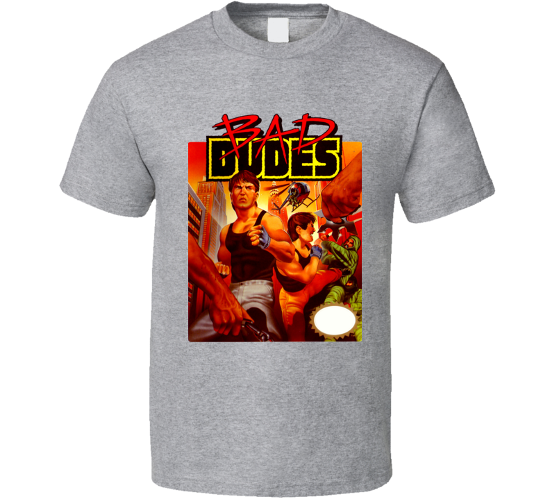 Bad Dudes Nes Classic Video Game Box Art T Shirt Bad Dudes Nes Classic Video Game Box Art T Shirt