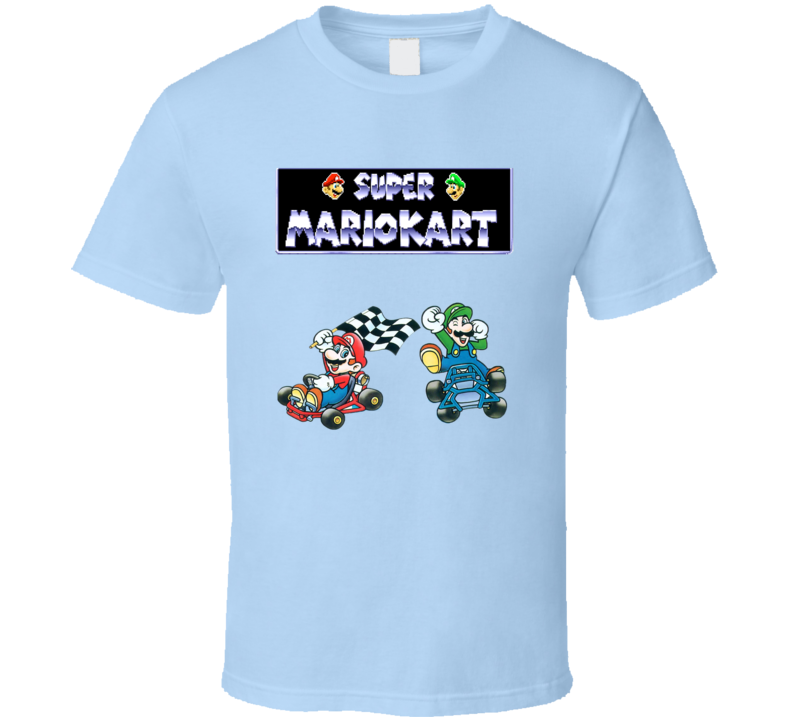 Super Mariokart Snes Retro Video Game T Shirt Super Mariokart Snes Retro Video Game T Shirt