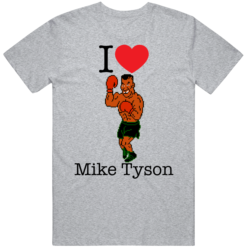 Mike Tyson I Love Heart Mike Tyson's Punch Out Video Game Boxing T Shirt Mike Tyson I Love Heart Mike Tyson's Punch Out Video Game Boxing T Shirt