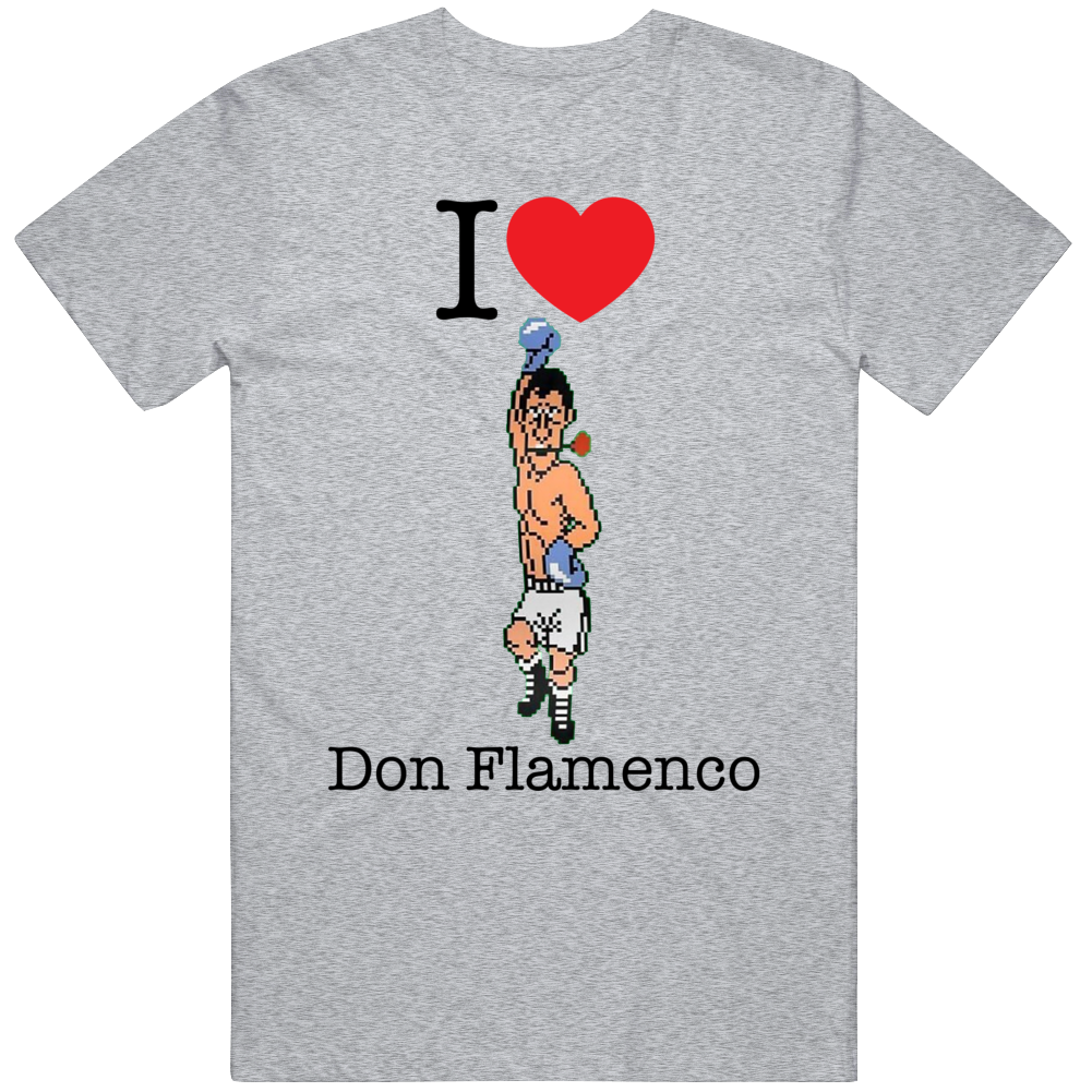 Don Flamenco I Love Heart Mike Tyson's Punch Out Video Game Boxing T Shirt Don Flamenco I Love Heart Mike Tyson's Punch Out Video Game Boxing T Shirt