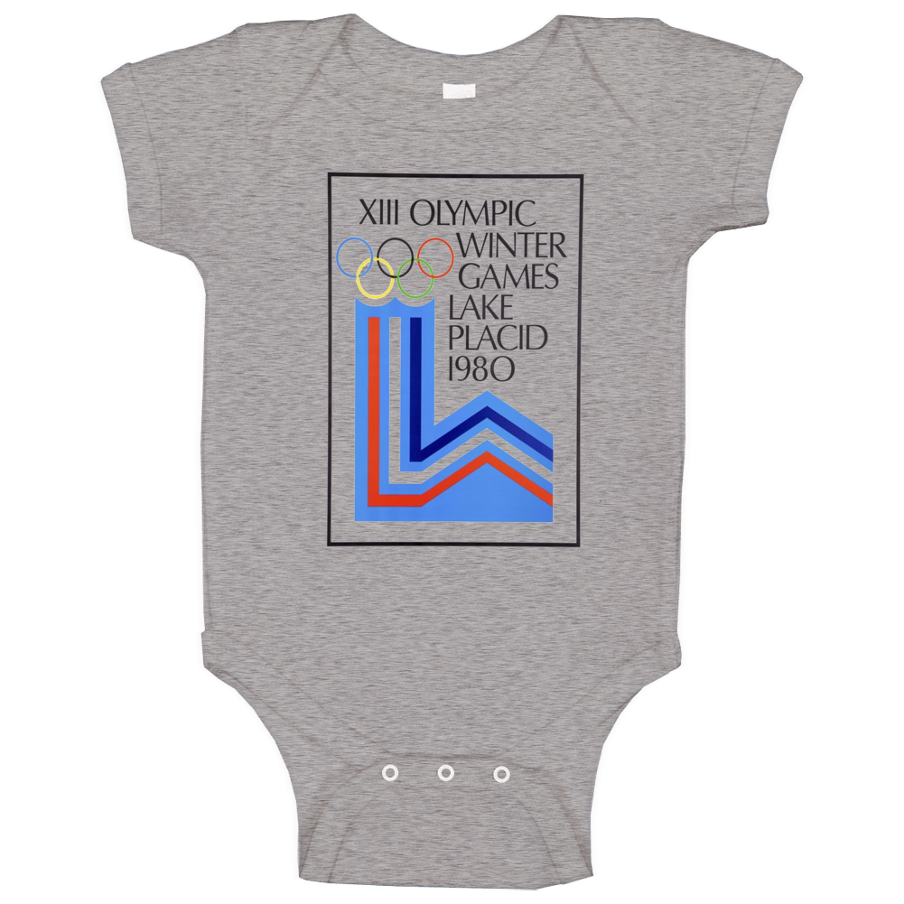 Lake Placid 1980 Winter Olympics Logo Baby One Piece Lake Placid 1980 Winter Olympics Logo Baby One Piece
