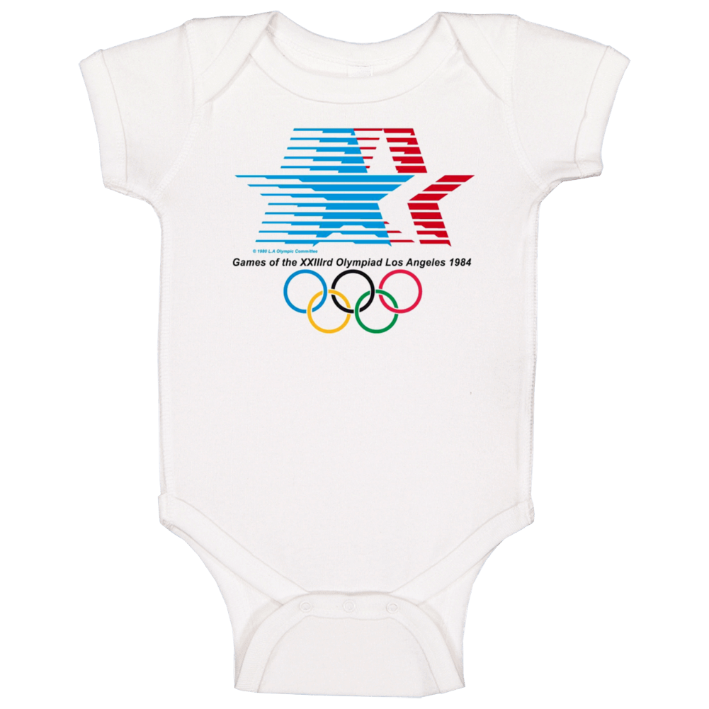Los Angeles 1984 Summer Olympics Baby One Piece Los Angeles 1984 Summer Olympics Baby One Piece