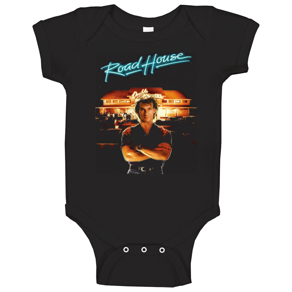 Roadhouse Patrick Swayze Retro 80's Movie Baby One Piece Roadhouse Patrick Swayze Retro 80's Movie Baby One Piece