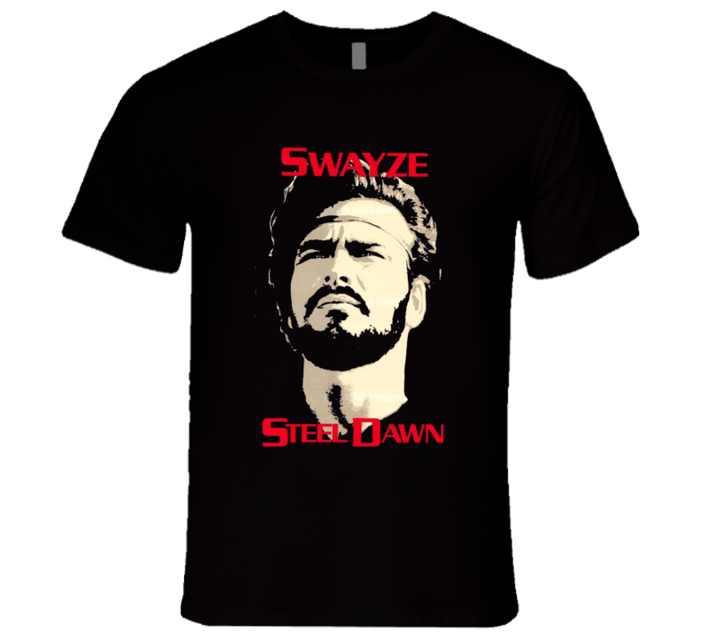 Steel Dawn Swayze 80's Retro Action Movie T Shirt Steel Dawn Swayze 80's Retro Action Movie T Shirt