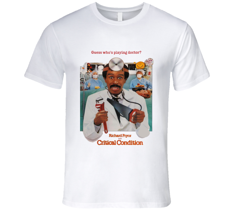 Critical Condition Pryor Retro 80's Comedy Movie T Shirt Critical Condition Pryor Retro 80's Comedy Movie T Shirt
