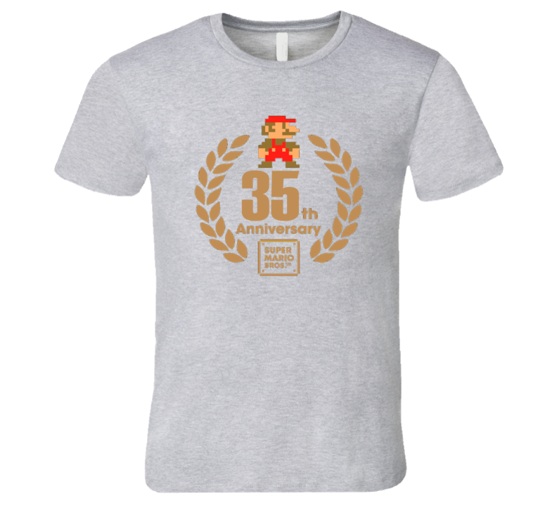 Super Mario Bros 35th Anniversary Retro Video Game T Shirt Super Mario Bros 35th Anniversary Retro Video Game T Shirt