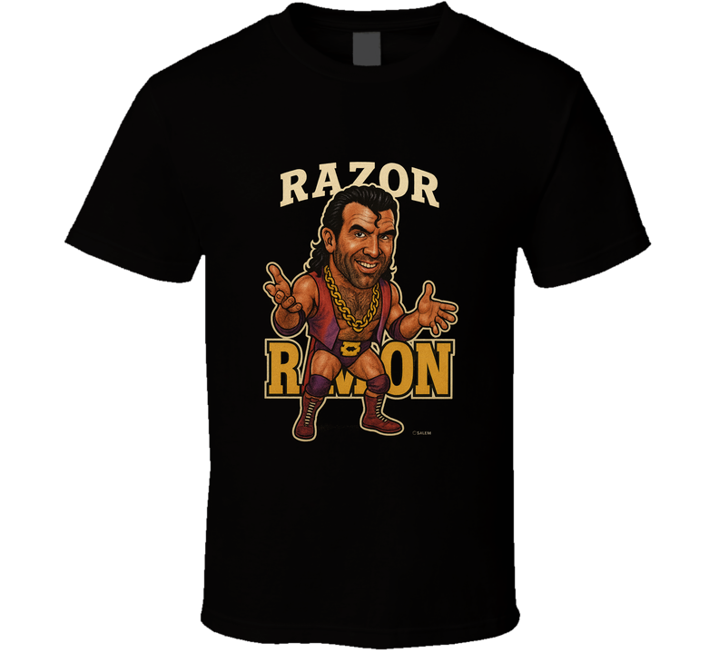 Razor Ramon Retro Wrestling Legend Caricature T Shirt Razor Ramon Retro Wrestling Legend Caricature T Shirt