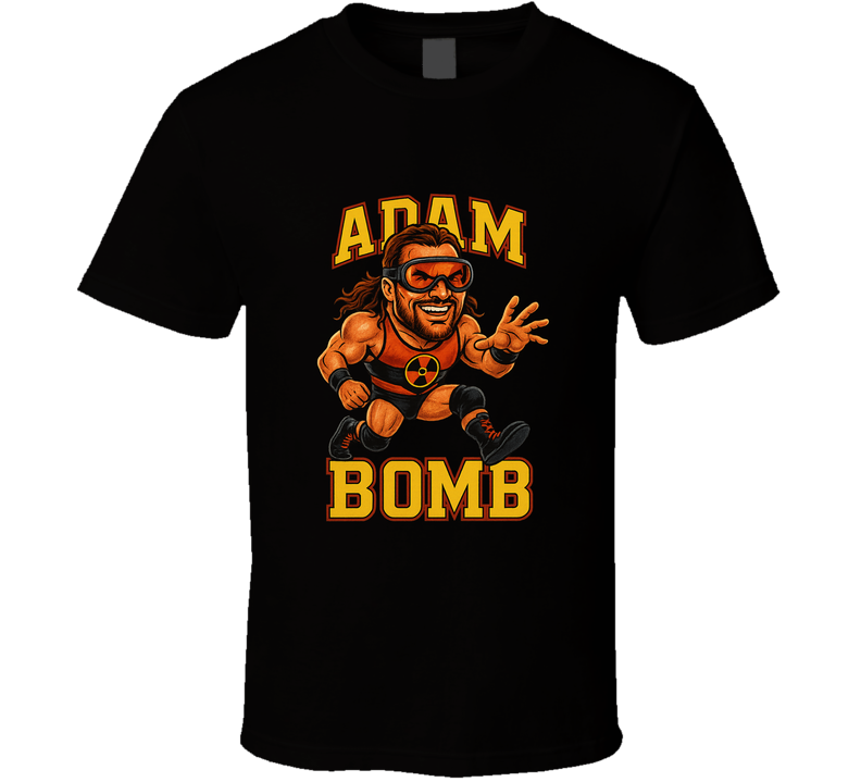 Adam Bomb Retro Wrestling Caricature T Shirt Adam Bomb Retro Wrestling Caricature T Shirt