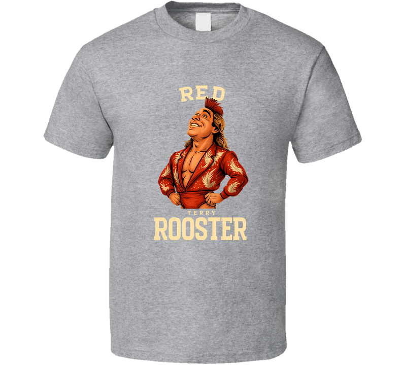 The Red Rooster Retro Wrestling Caricature T Shirt The Red Rooster Retro Wrestling Caricature T Shirt