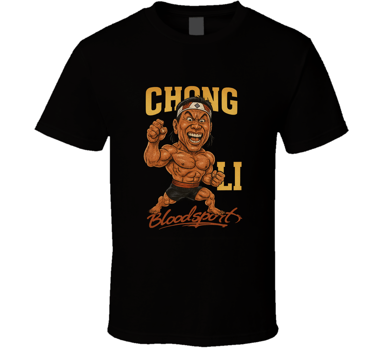 Bloodsport Chun Li Character Retro Caricature Movie T Shirt Bloodsport Chun Li Character Retro Caricature Movie T Shirt