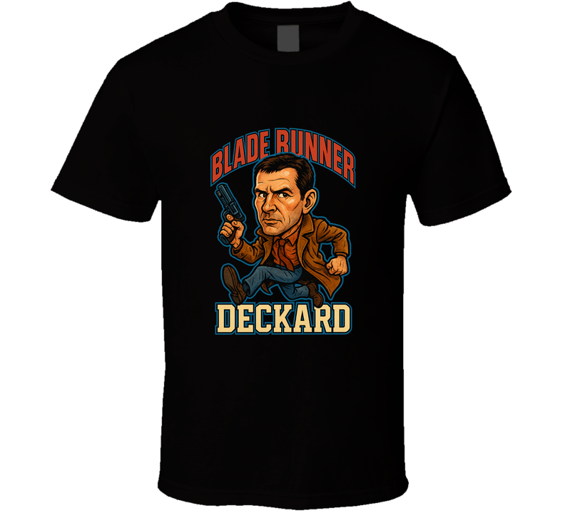 Blade Runner Deckard Ford Retro Caricature Movie T Shirt Blade Runner Deckard Ford Retro Caricature Movie T Shirt