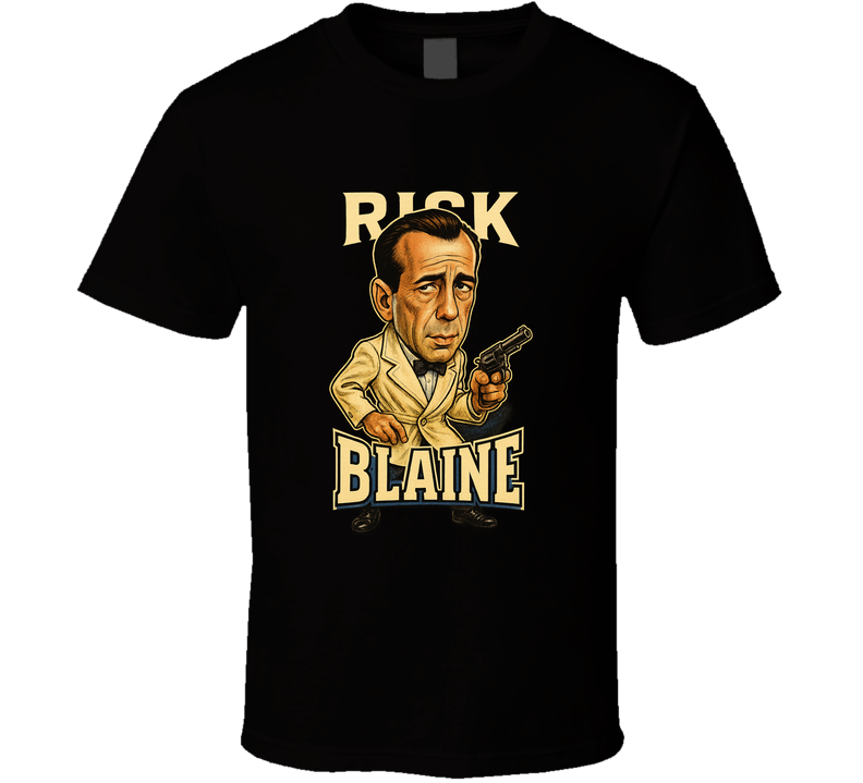 Casablanca Movie Rick Blaine Retro Caricature Movie T Shirt Casablanca Movie Rick Blaine Retro Caricature Movie T Shirt
