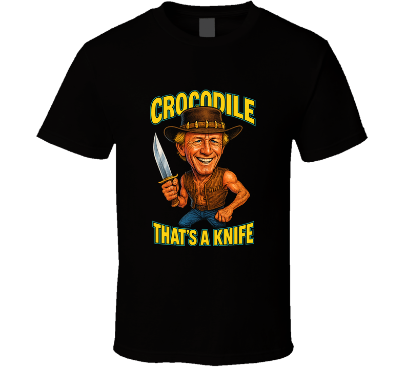 Crocodile Dundee Mick Retro Movie Caricature T Shirt