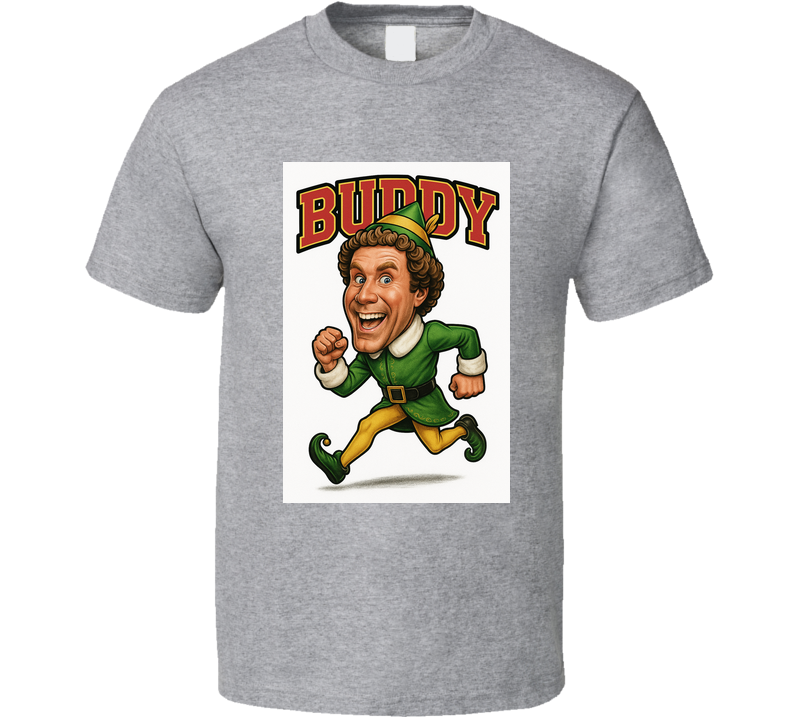 Elf Christmas Movie Will Ferrell Buddy The Elf Retro Movie T Shirt