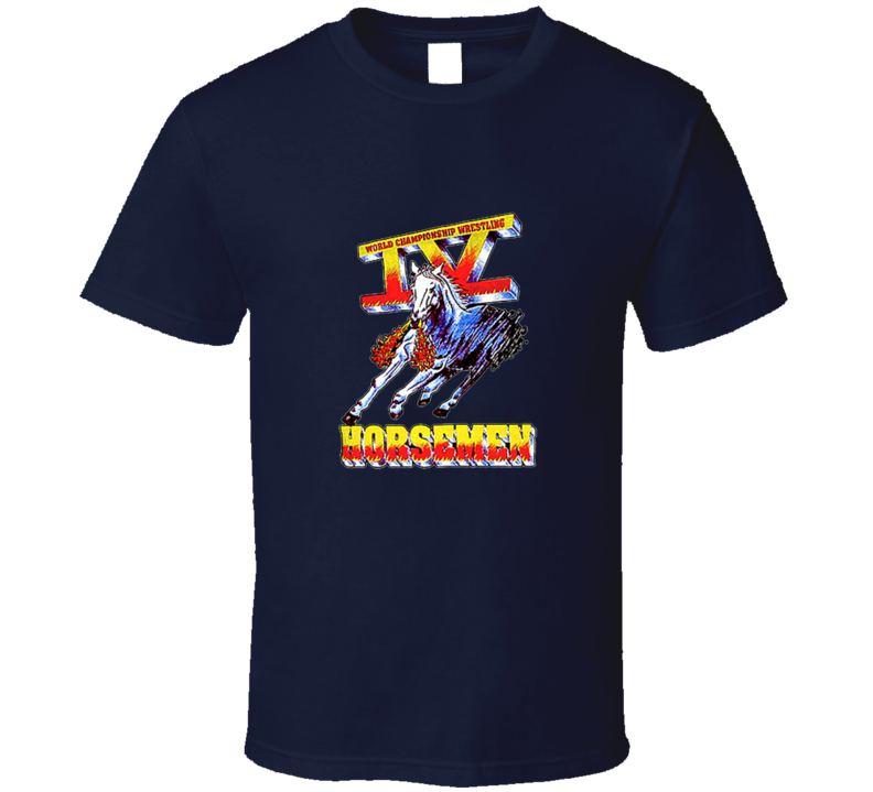 Four Horsemen WCW Retro Wrestling T Shirt - NAVY Four Horsemen WCW Retro Wrestling T Shirt - NAVY