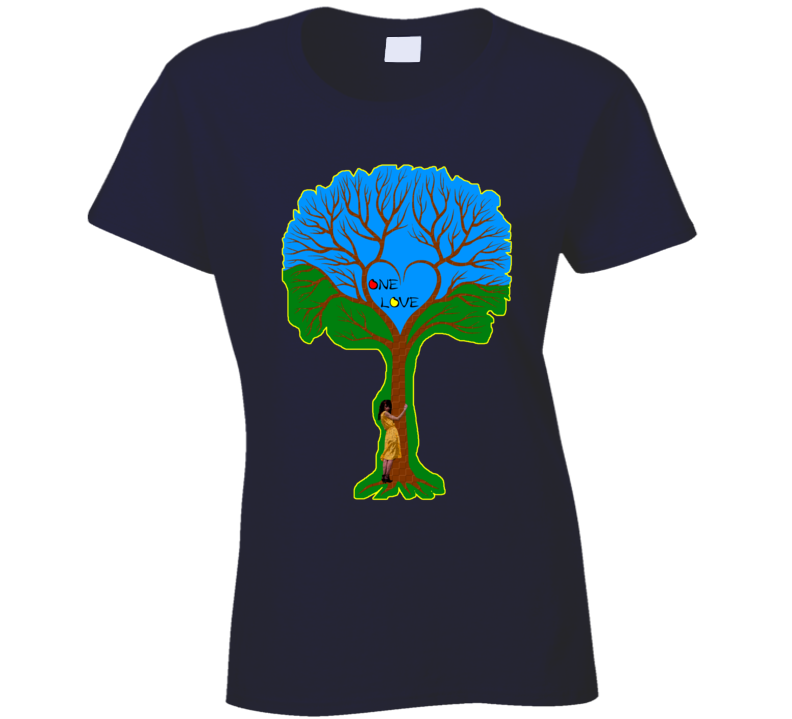Womens T-shirt One Love Tree Hugger