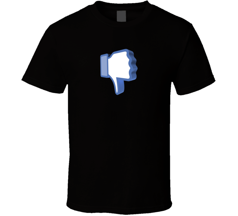 Mens T-Shirt Facebook Sucks Thumbs Down