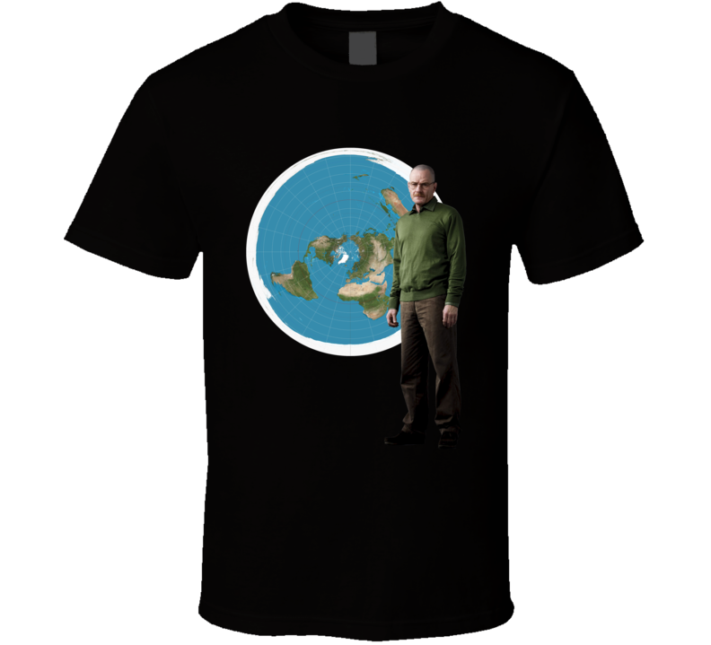 Men's T-Shirt Flat Earth Map Walter White Breaking Bad