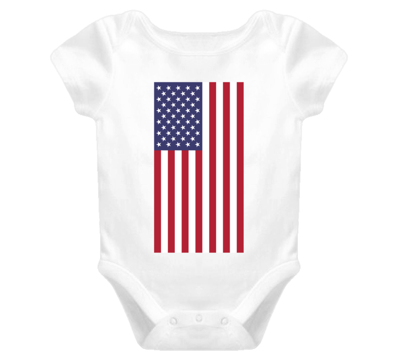 Baby Onesie United States Flag Make America Great Again US Clothing White Onepiece