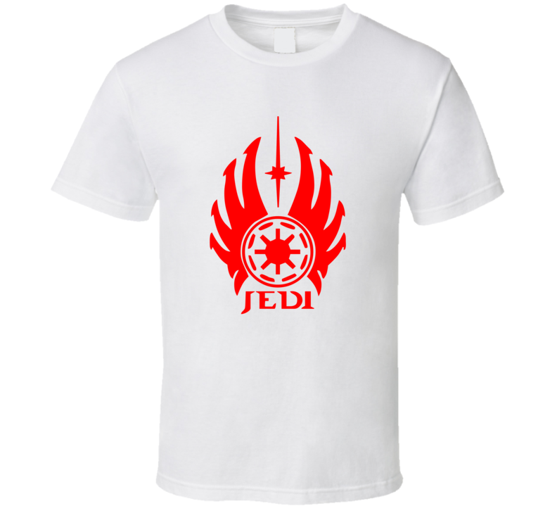 Mens T-shirt Star Wars Jedi Clothing White