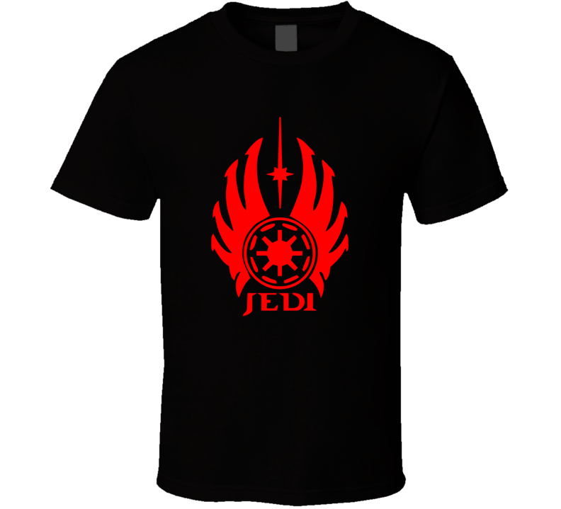Mens T-shirt Star Wars Jedi Clothing Black