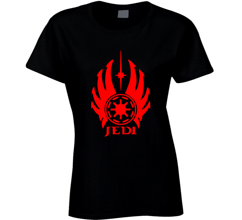Ladies T-shirt Star Wars Jedi Clothing Black