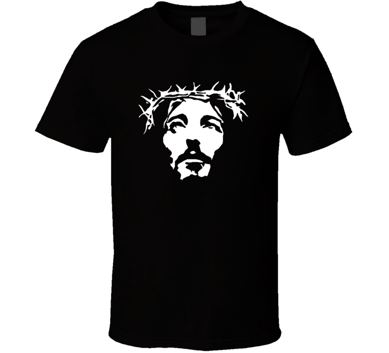 Short Sleeve T-shirt Jesus Face Crown Of Thorns Christian Mens Womens Clothing Multiple Styles And Colors T Shirt