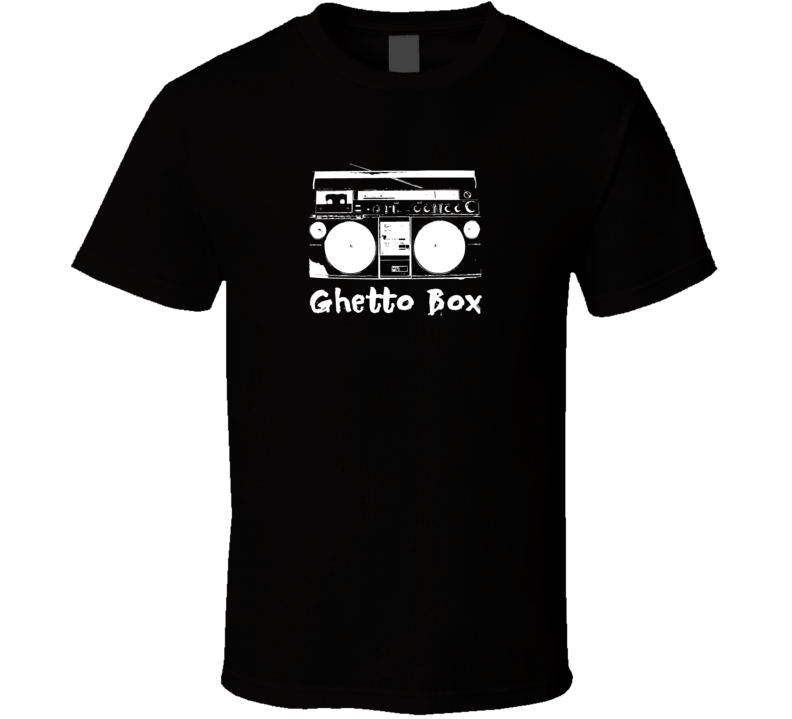 Short Sleeve T-shirt Ghetto Box On Black Mens Womens Clothing Multiple Styles And Colors T Shirt