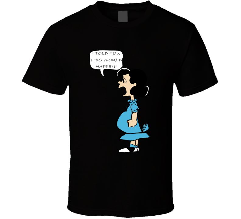 Short Sleeve T-shirt Lucy Charlie Brown Pregnant Peanuts Mens Womens Clothing Multiple Styles And Colors T Shirt