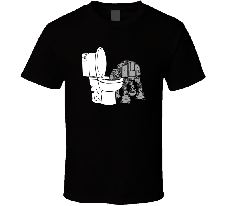 Short Sleeve T-shirt Star Wars At-at Toilet Drinking Imperial Walker Mens Womens Clothing Multiple Styles And Colors T Shirt