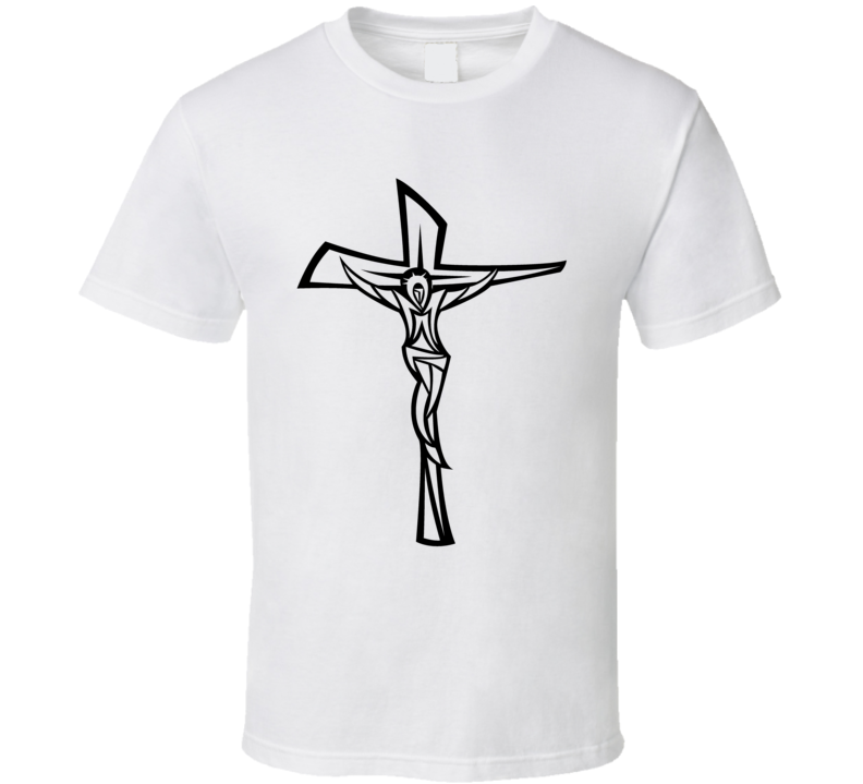 Short Sleeve T-shirt Christ On Artful Cross Christian Mens Womens Clothing Multiple Styles And Colors T Shirt