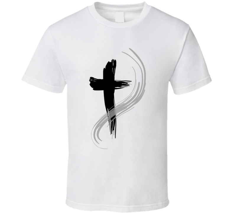 Short Sleeve T-shirt Christ On Cross Christian Paint Strokes Mens Womens Clothing Multiple Styles And Colors T Shirt