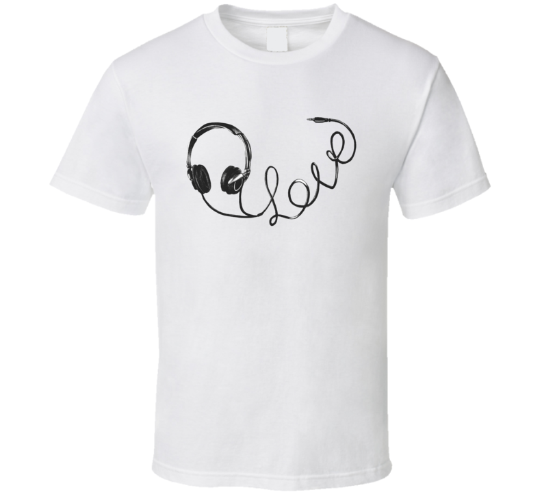 Short Sleeve T-shirt Headphones Love Of Music Mens Womens Clothing Multiple Styles And Colors T Shirt
