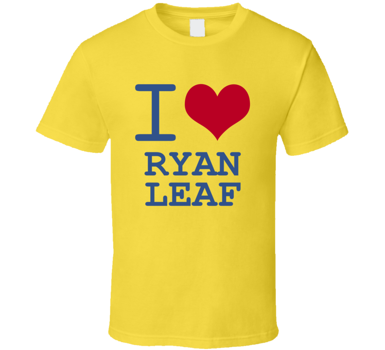 Ryan Leaf California I Love Heart Basketball Hockey Baseball Football T Shirt