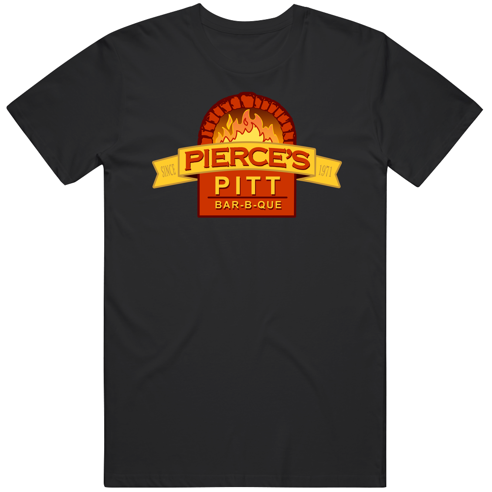 Pierce's Pitt Bar-b-que Virginia's Most Famous Restaurant Men’s 100% Cotton Black T Shirt Pierce's Pitt Bar-b-que Virginia's Most Famous Restaurant Men’s 100% Cotton Black T Shirt
