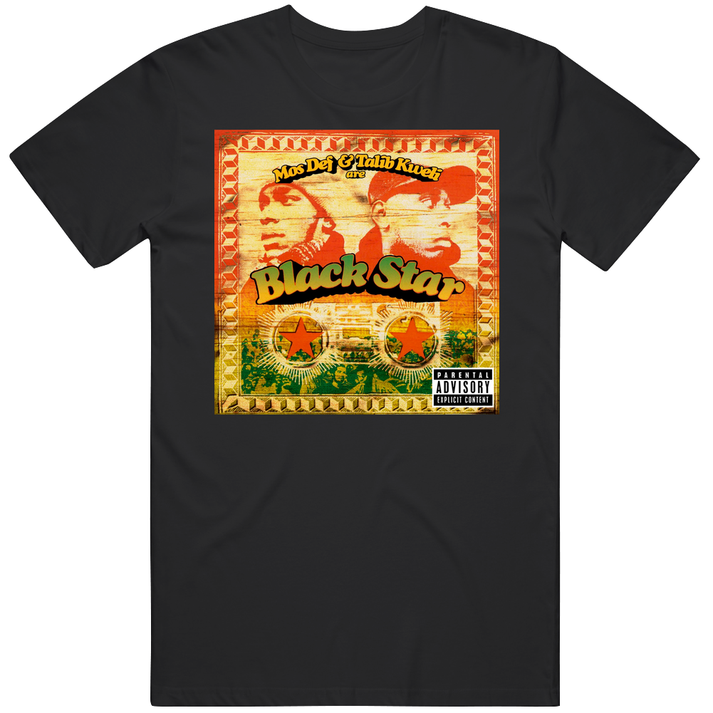 Black Star Mos Def & Talib Kweli Are Black Star 90's Hip Hop Album Cool Retro Men’s 100% Cotton Black T Shirt Black Star Mos Def & Talib Kweli Are Black Star 90's Hip Hop Album Cool Retro Men’s 100% Cotton Black T Shirt