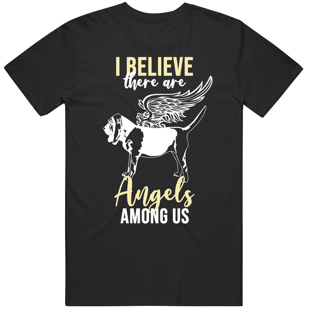 I Believe There Are Angels Among Us Bloodhound Dog Angel Puppy Animal Lover Men’s 100% Cotton Black T Shirt I Believe There Are Angels Among Us Bloodhound Dog Angel Puppy Animal Lover Men’s 100% Cotton Black T Shirt