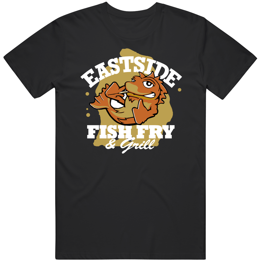 Eastside Fish Fry And Grill Favorite Restaurant Men’s 100% Cotton Black T Shirt Eastside Fish Fry And Grill Favorite Restaurant Men’s 100% Cotton Black T Shirt
