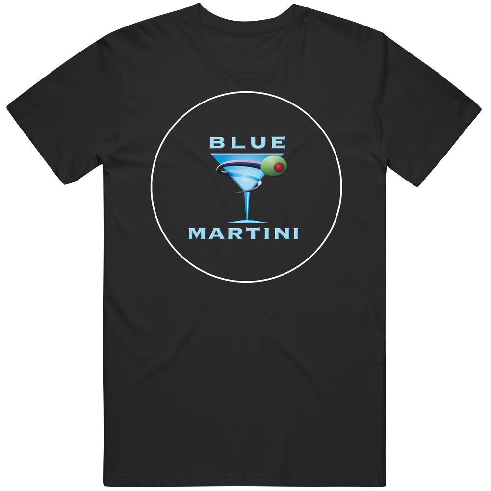 Blue Martini Restaurant Logo Fort Lauderdale Men’s 100% Cotton Black T Shirt Blue Martini Restaurant Logo Fort Lauderdale Men’s 100% Cotton Black T Shirt