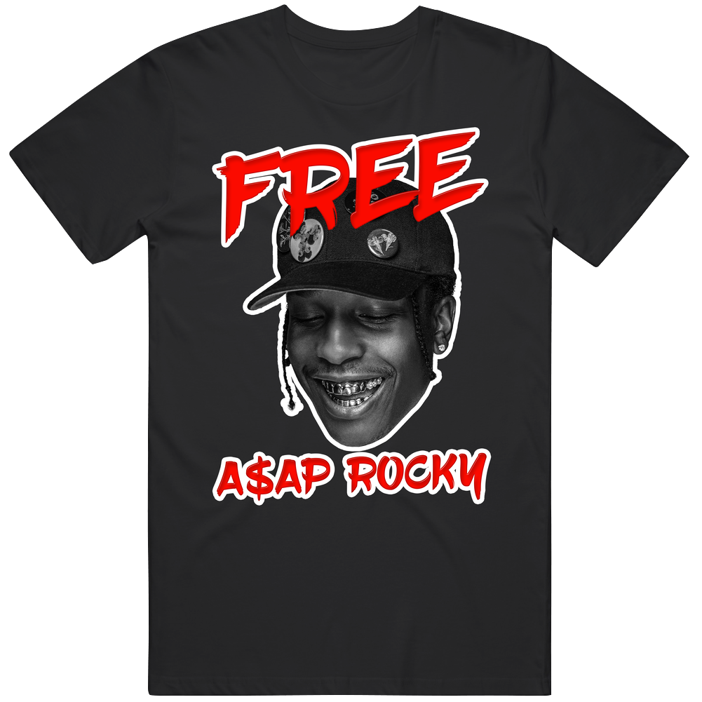 Free Asap Rocky Sweden Rapper Men’s 100% Cotton Black T Shirt Free Asap Rocky Sweden Rapper Men’s 100% Cotton Black T Shirt