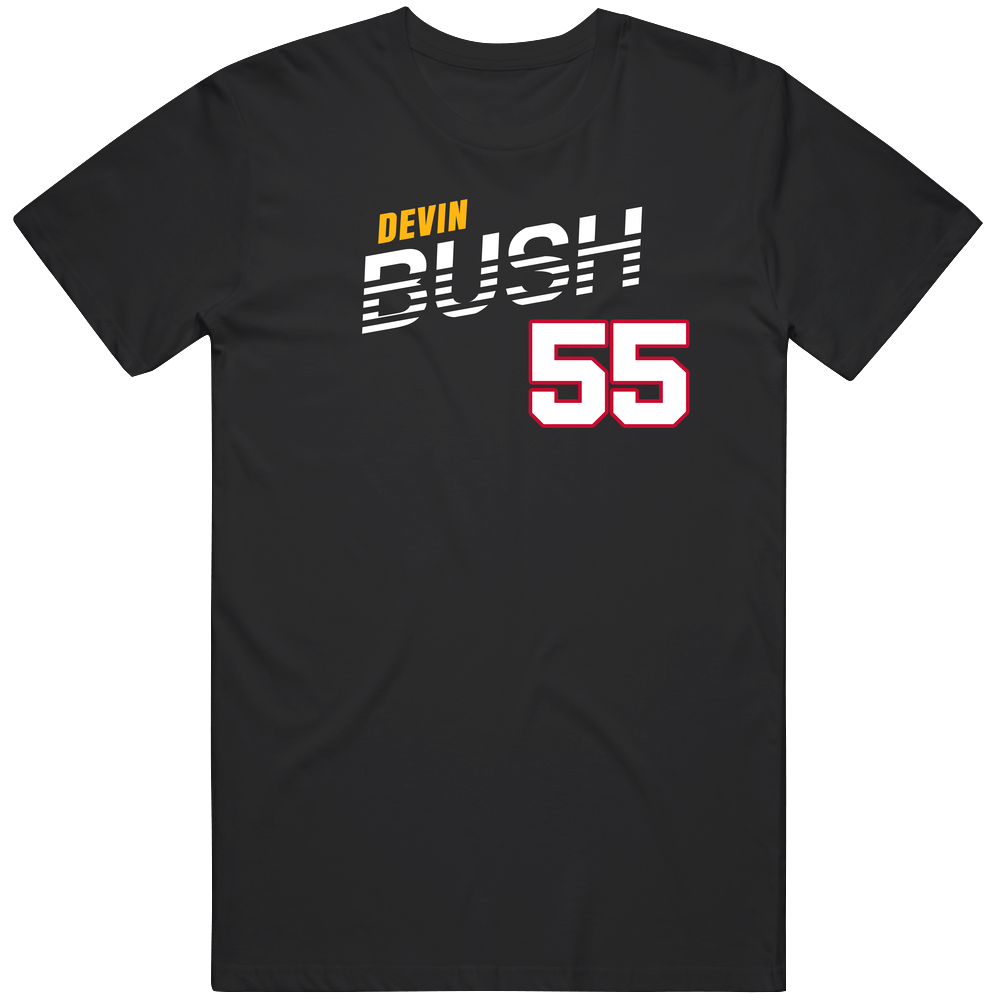 Devin Bush 55 Favorite Player Fan Men’s 100% Cotton Black T Shirt Devin Bush 55 Favorite Player Fan Men’s 100% Cotton Black T Shirt
