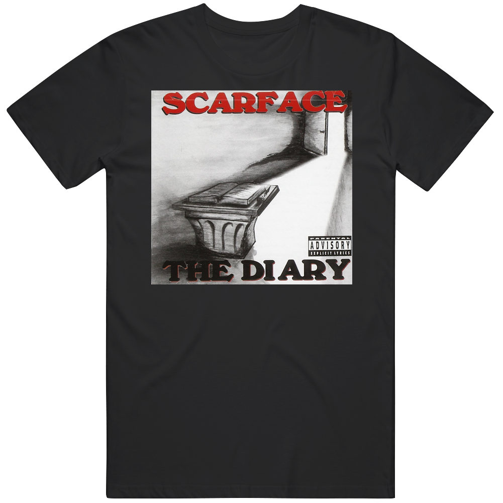 Scarface The Diary 90's Hip Hop Album Cool Retro Men’s 100% Cotton Black T Shirt Scarface The Diary 90's Hip Hop Album Cool Retro Men’s 100% Cotton Black T Shirt
