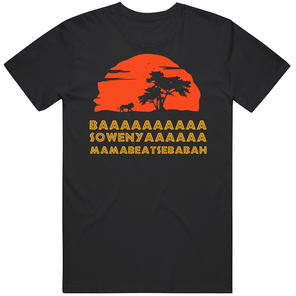 Baaa Sowenya Funny Lion King Silhouette Movie Fan Men’s 100% Cotton Black T Shirt Baaa Sowenya Funny Lion King Silhouette Movie Fan Men’s 100% Cotton Black T Shirt