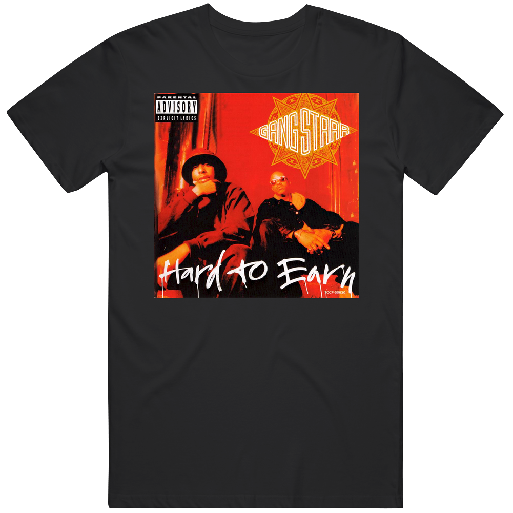 Gang Starr Hard To Earn 90's Hip Hop Album Cool Retro Men’s 100% Cotton Black T Shirt Gang Starr Hard To Earn 90's Hip Hop Album Cool Retro Men’s 100% Cotton Black T Shirt