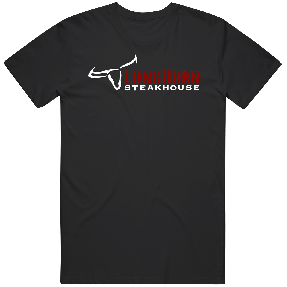 Longhorn Steakhouse Restaurant Men’s 100% Cotton Black T Shirt Longhorn Steakhouse Restaurant Men’s 100% Cotton Black T Shirt