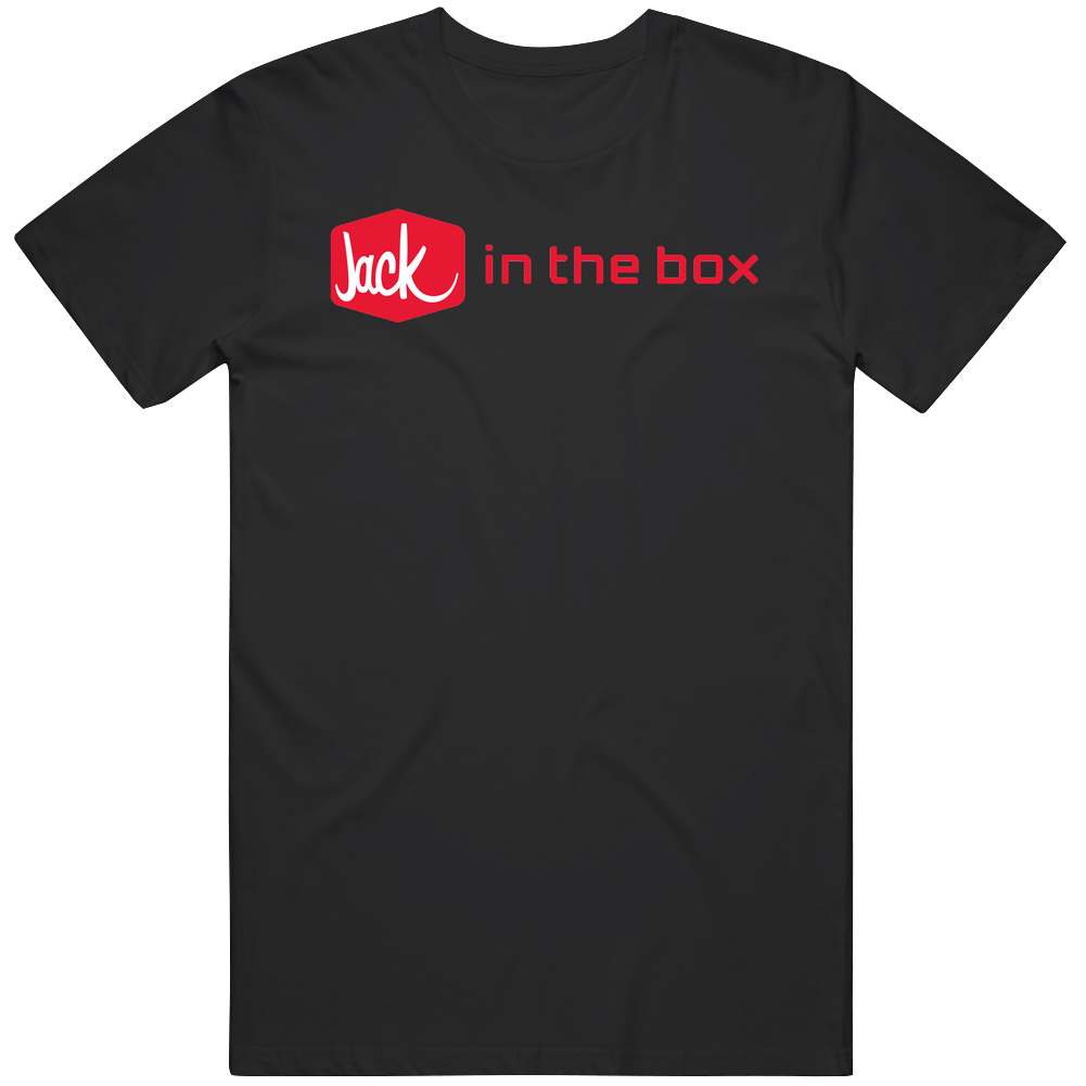Jack In The Box Fast Food Logo Men’s 100% Cotton Black T Shirt Jack In The Box Fast Food Logo Men’s 100% Cotton Black T Shirt