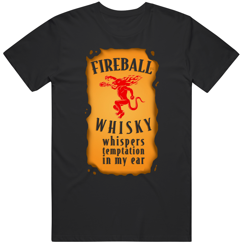 Fireball Whisky Cool Logo Party Booze Men’s 100% Cotton Black T Shirt Fireball Whisky Cool Logo Party Booze Men’s 100% Cotton Black T Shirt