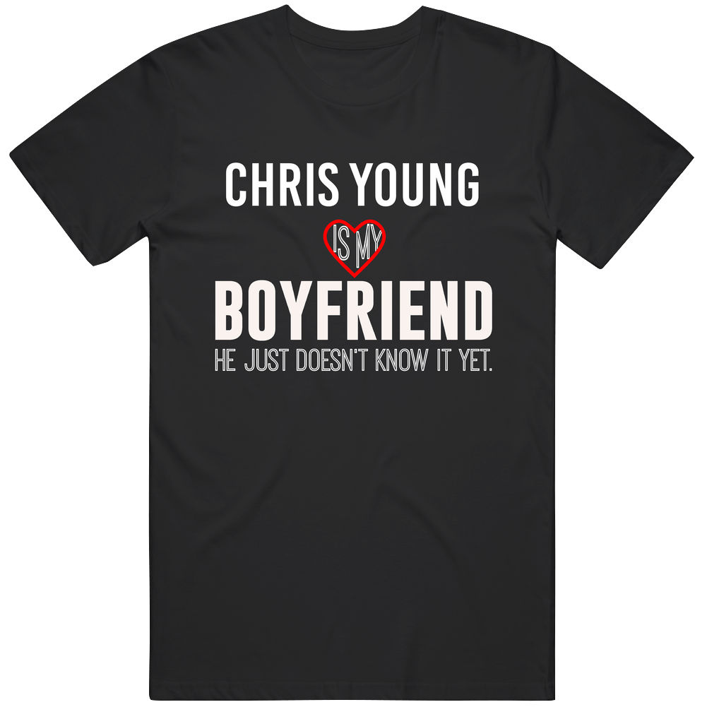 Chris Young Is My Boyfriend Just Doesn't Know New Orleans Football Player Funny Fan Men’s 100% Cotton Black T Shirt Chris Young Is My Boyfriend Just Doesn't Know New Orleans Football Player Funny Fan Men’s 100% Cotton Black T Shirt